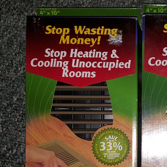 Vent Miser Programmable Energy Saving Vent Cover, 4-by-10-Inches - Brown - Picture 1 of 6